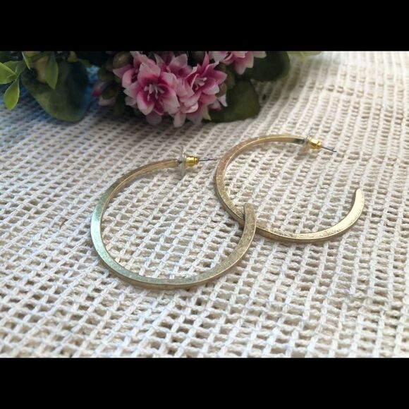 Gold Hoops Earrings   - Picture 1 of 2